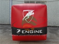 Red Color Square Shape Inflatable Swim Buoys With Logo For Promotion