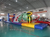 Pirate Ship Theme Inflatable Aqua Run Inflatable , Inflatable Water Challenge