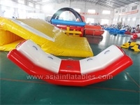 White and Red Color Inflatable Water Teeter Totter , Floating Water Games For Pool
